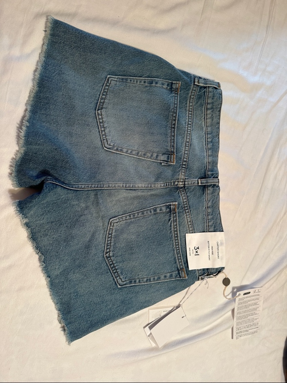 3x1 Carter Short in Light Blue Denim - Picture 3 of 3
